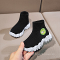 L51 LightWeight EVA Sole Size 27-37 Flying Knitting Cotton Comfortable Children Casual Boot Slip-on Baby Sock Shoes Kids Shoes